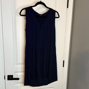 Michael Lauren Navy Blue Sleeveless Mini Dress